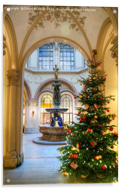 Christmas Tree in Ferstel Passage, Vienna Acrylic by David Birchall