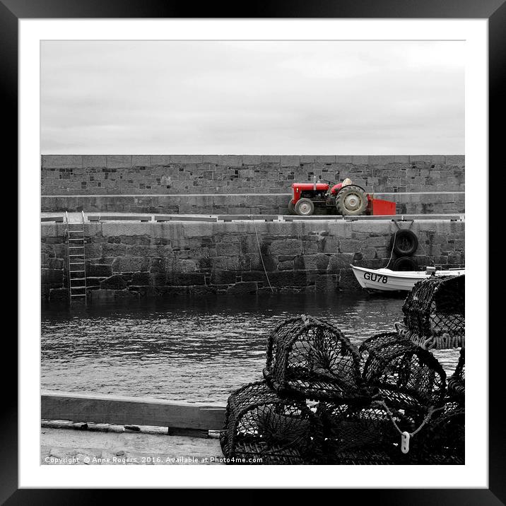 The Tractor Framed Mounted Print by Anne Rogers LRPS
