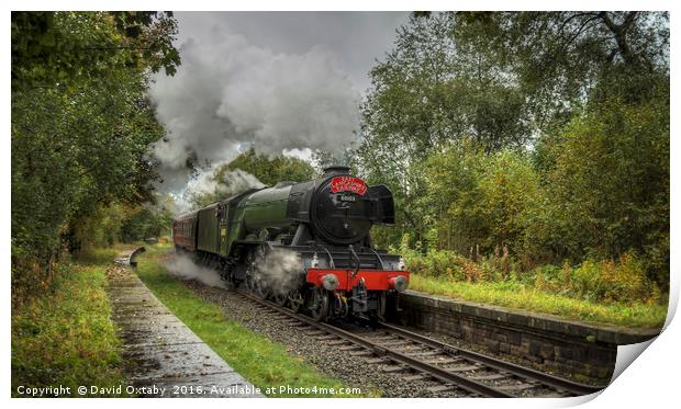 Flying Scotsman on East Lancs Railway Print by David Oxtaby  ARPS