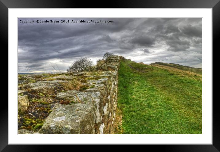 Hadrian's Wall Framed Mounted Print by Jamie Green