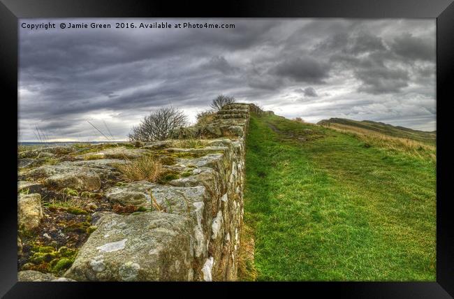 Hadrian's Wall Framed Print by Jamie Green