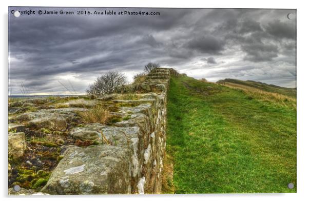 Hadrian's Wall Acrylic by Jamie Green