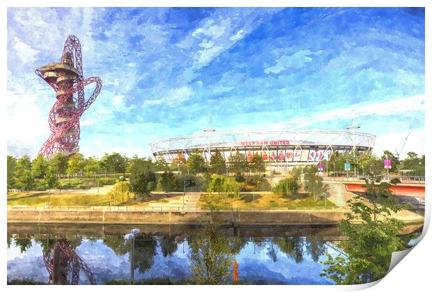 West Ham Olympic Stadium And The Arcelormittal Orb Print by David Pyatt