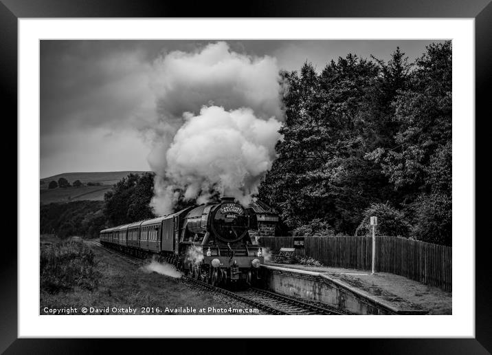 Flying Scotsman at Irwell Vale Framed Mounted Print by David Oxtaby  ARPS