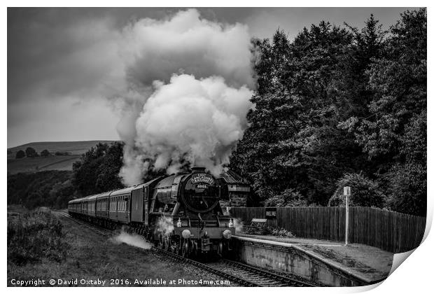 Flying Scotsman at Irwell Vale Print by David Oxtaby  ARPS