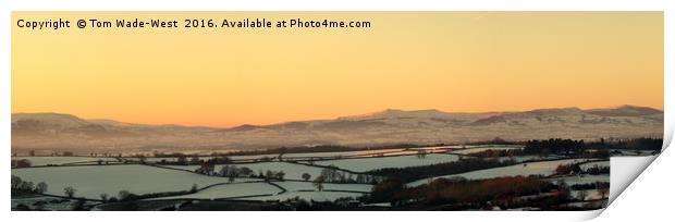 Black Mountains and Vale of Usk Print by Tom Wade-West