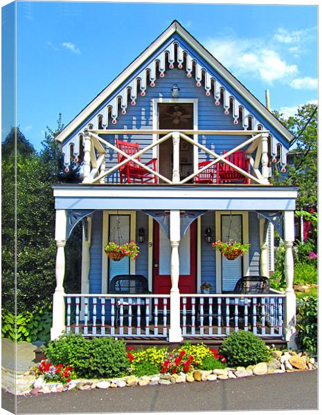 Oak Bluffs Gingerbread Cottages (3) Canvas Print by Mark Sellers