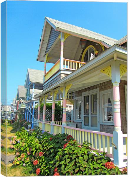 Oak Bluffs Gingerbread Cottages (5) Canvas Print by Mark Sellers