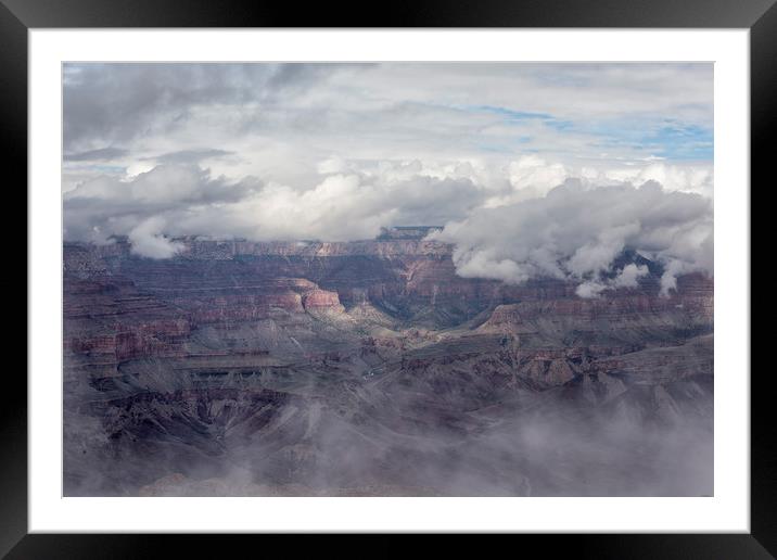 Canyon in Clouds Framed Mounted Print by Belinda Greb