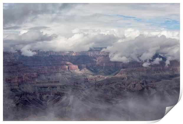 Canyon in Clouds Print by Belinda Greb