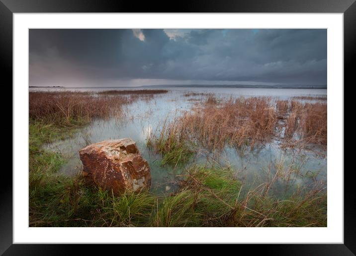 The Loughor estuary Framed Mounted Print by Leighton Collins
