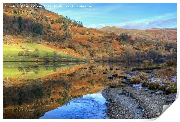 Autumn at Rydal Print by Jamie Green