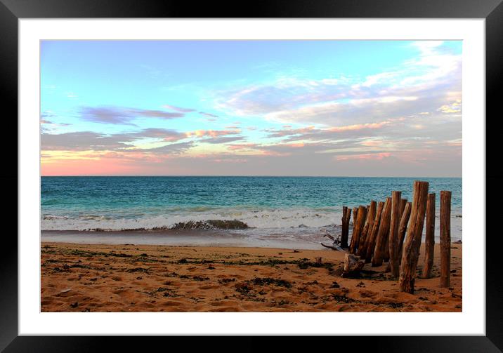 Sand and Sea Framed Mounted Print by Terry Anderson