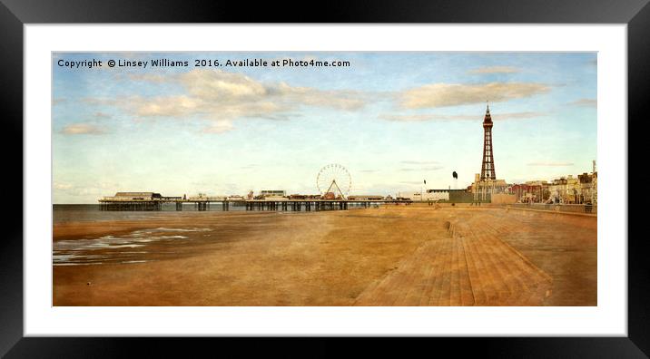 Blackpool Framed Mounted Print by Linsey Williams