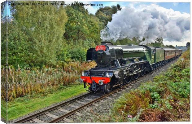 The flying scotsman at burrs Canvas Print by Derrick Fox Lomax