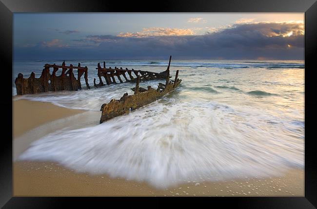 Swept Ashore Framed Print by Mike Dawson