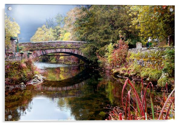 The Bridge Grassmere  Acrylic by Irene Burdell