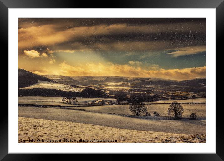 Winterscape Framed Mounted Print by richard sayer