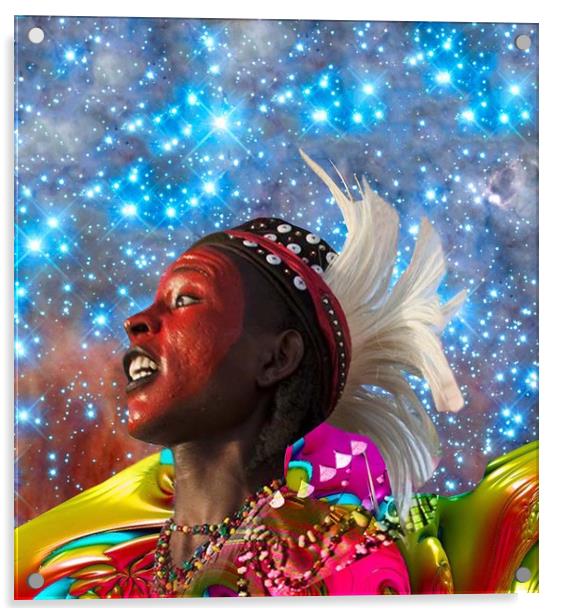African Star Dreamer Acrylic by Matthew Lacey