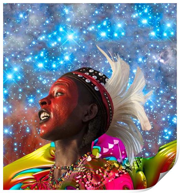 African Star Dreamer Print by Matthew Lacey