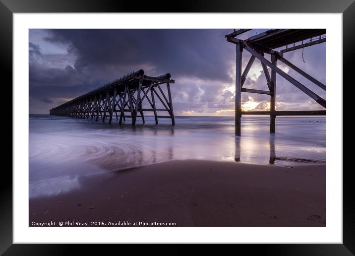 Steetley pier Framed Mounted Print by Phil Reay