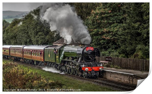 Flying Scotsman passing through Irwell Vale Print by David Oxtaby  ARPS