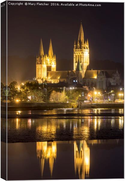 Truro Cathedral Canvas Print by Mary Fletcher