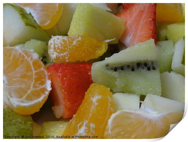                         Juicy Fruit Salad        Print by Jane Metters
