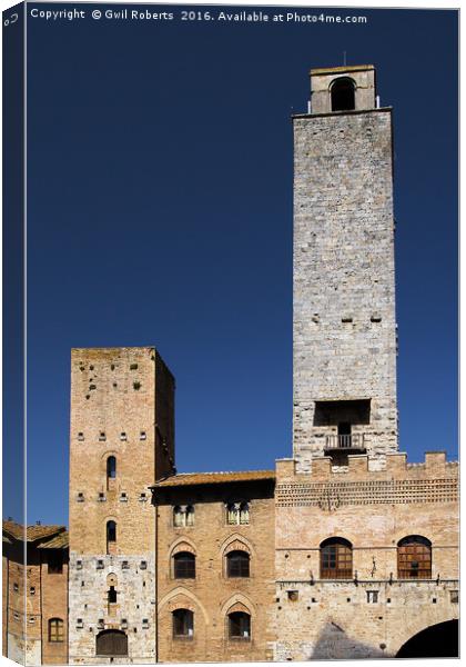 San Gimignano Towers Canvas Print by Gwil Roberts