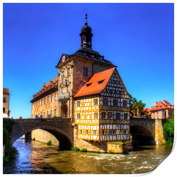 Bamberg Old Town Hall Print by Tom Gomez