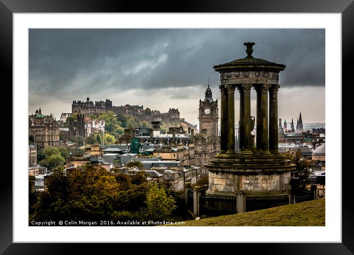 Edinburgh Castle from Calton Hill Framed Mounted Print by Colin Morgan