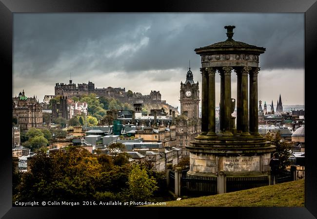 Edinburgh Castle from Calton Hill Framed Print by Colin Morgan