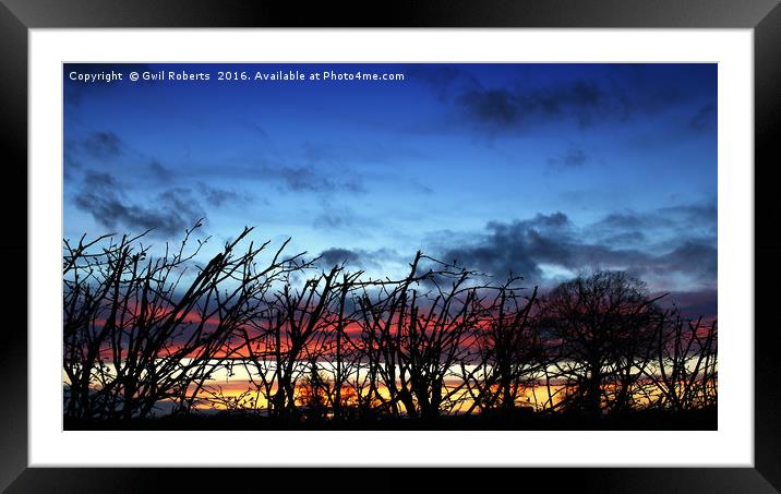 Sunset North Yorkshire Framed Mounted Print by Gwil Roberts