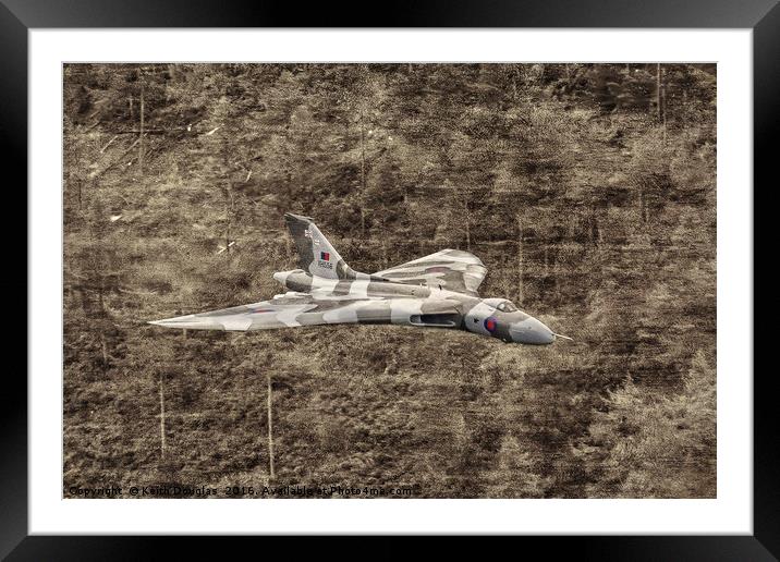 The Last Flying Vulcan Framed Mounted Print by Keith Douglas