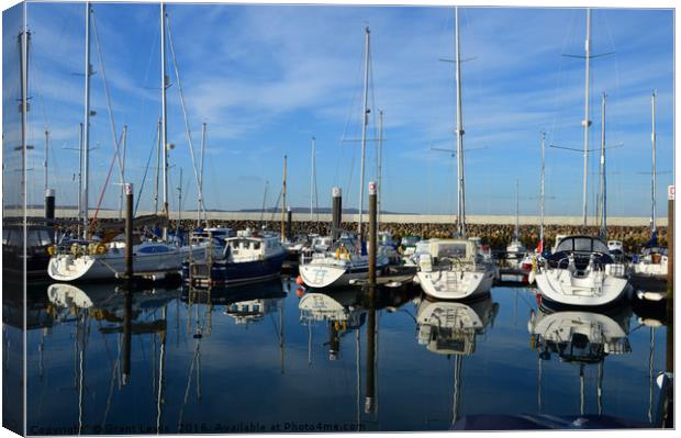 Scottish Marina Reflections Canvas Print by Grant Lewis
