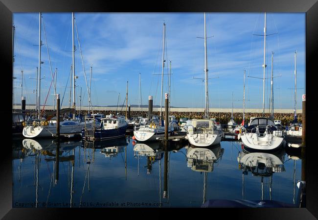 Scottish Marina Reflections Framed Print by Grant Lewis