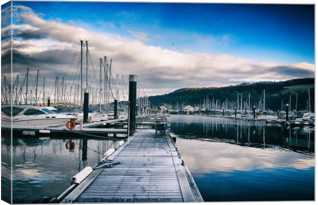 A Frosty Scottish Marina morning Canvas Print by Grant Lewis