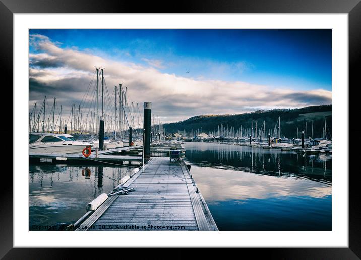 A Frosty Scottish Marina morning Framed Mounted Print by Grant Lewis