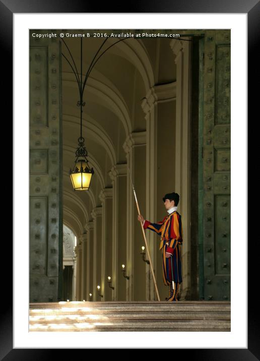 On Guard Framed Mounted Print by Graeme B