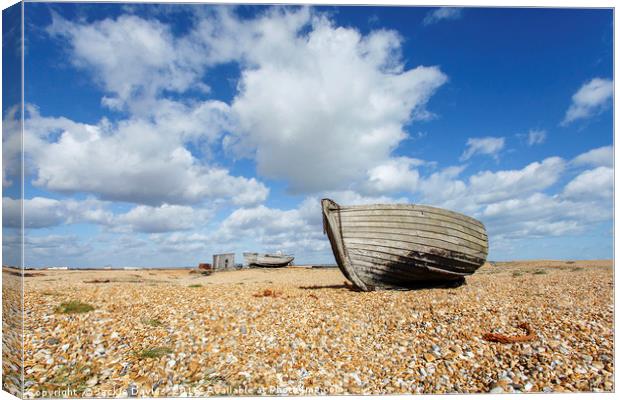 Abandoned Fishing Boat at Dungeness Canvas Print by Jackie Davies