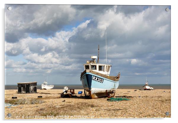 Fishing Boat at Dungeness Acrylic by Jackie Davies