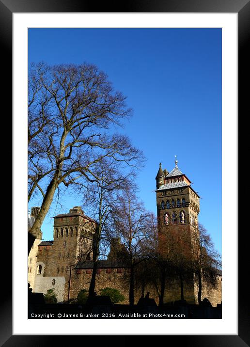 Cardiff Castle on a Sunny Winter Day Framed Mounted Print by James Brunker