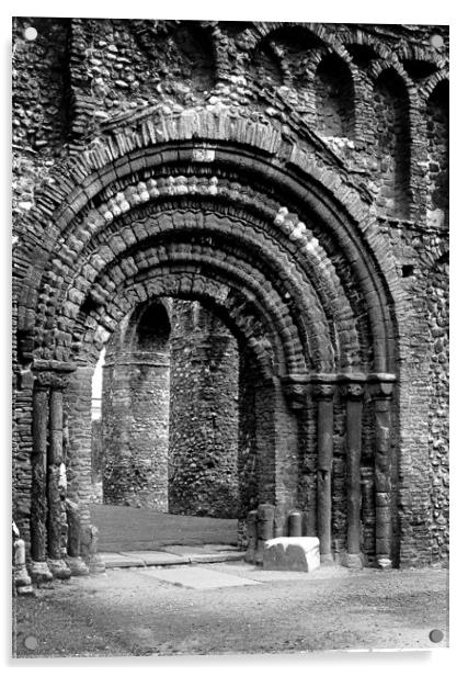 St Botolph's Priory, Colchester, Essex, England Acrylic by David Bigwood