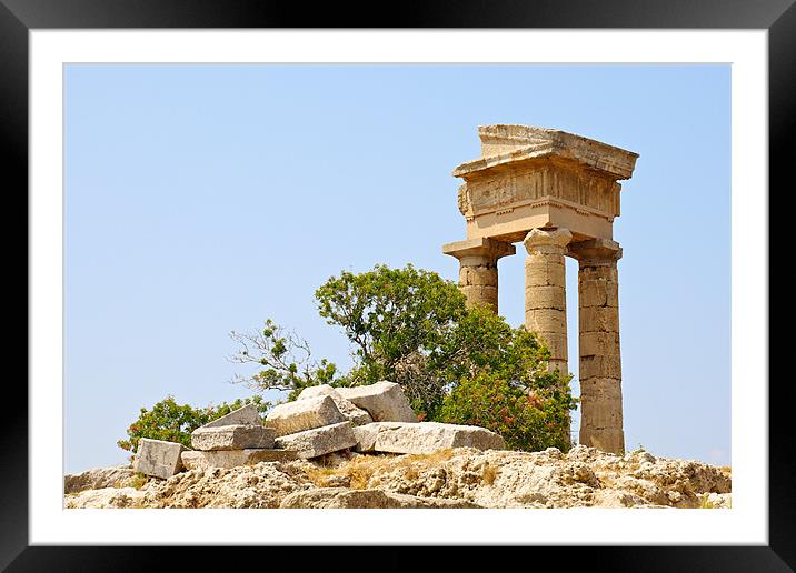 Temple of Appollo Pythios Framed Mounted Print by Robert Geldard