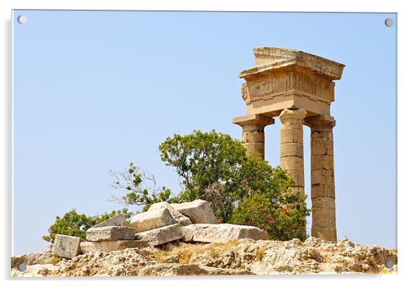 Temple of Appollo Pythios Acrylic by Robert Geldard