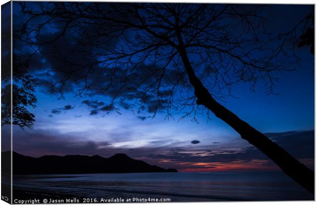 Twilight over Playa Matapalo Canvas Print by Jason Wells