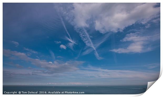English Channel sky Print by Tom Dolezal