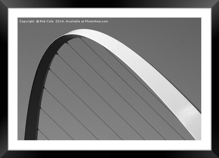Majestic Arch of Millennium Bridge Framed Mounted Print by Rob Cole