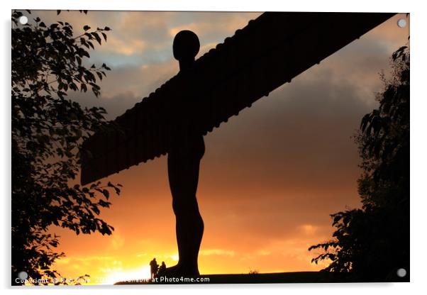Angel of the North Sunset, Newcastle-Gateshead Acrylic by Rob Cole