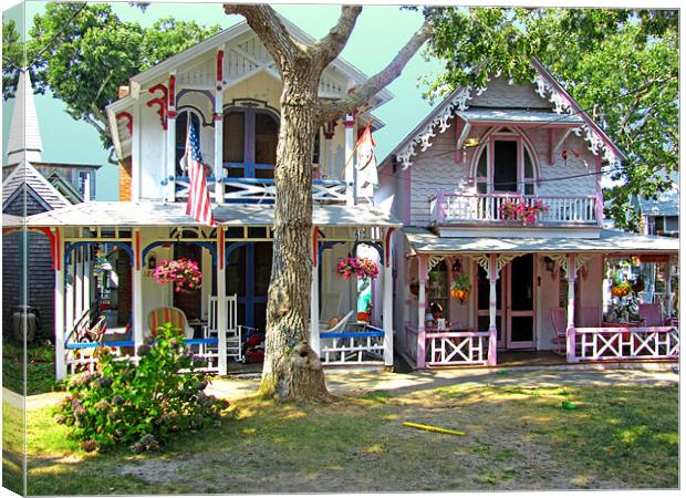 Oak Bluffs Gingerbread Cottages (6) Canvas Print by Mark Sellers